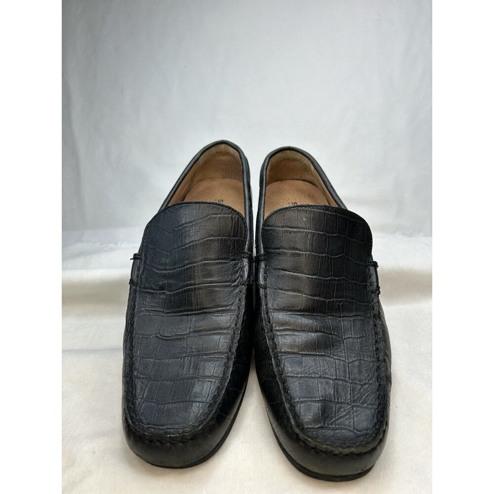 Sperry Mens Top Sider Croc Loafer Size 10M Shoes Driving Moccasin Slip On Black